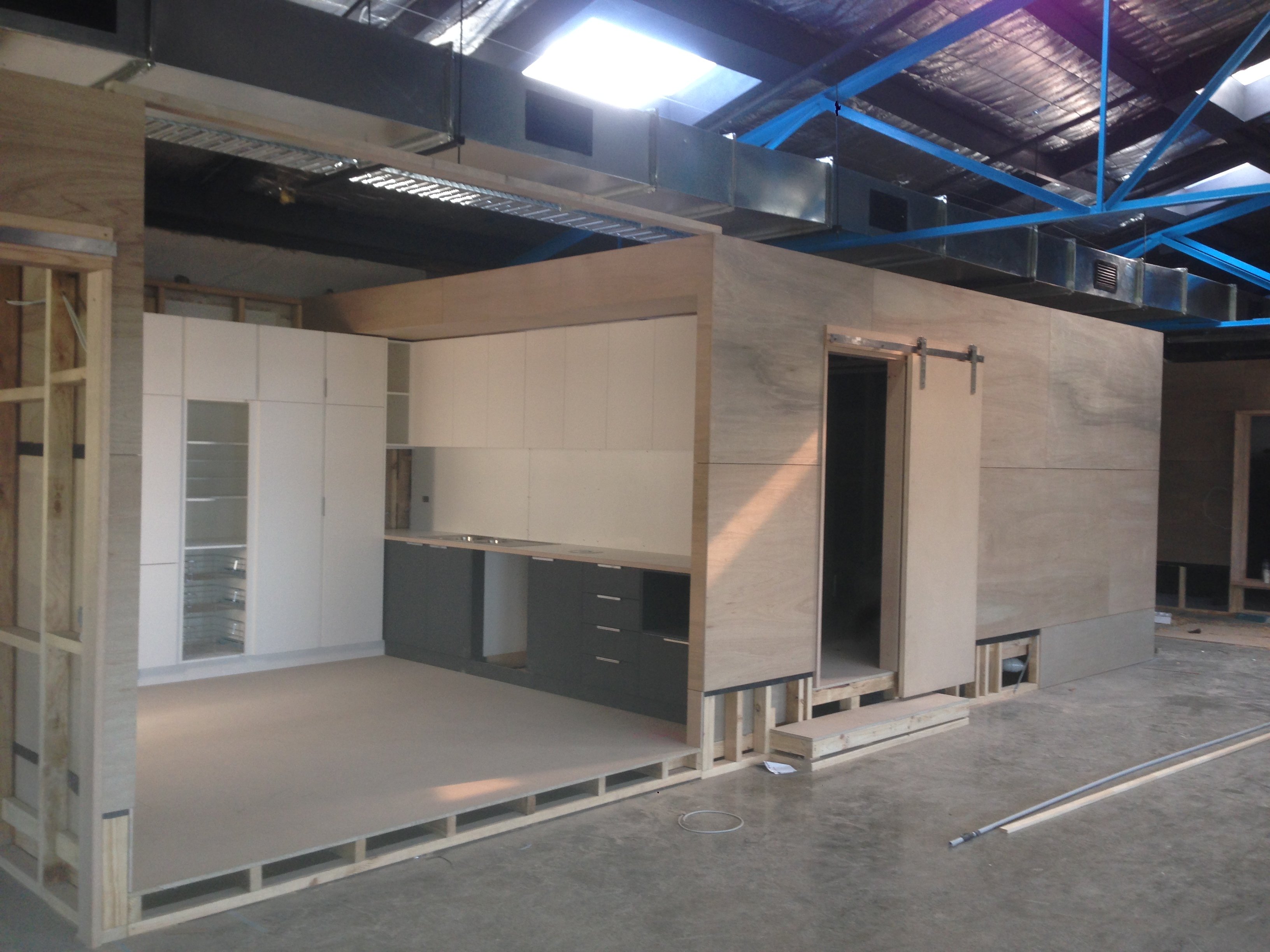 Caple Builders Birch Plywood Cladding Office Space