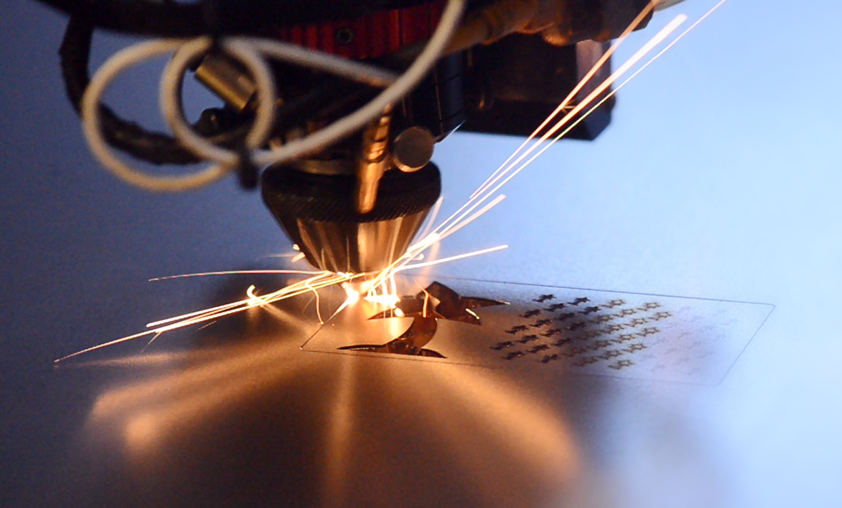 A Laser Cutting Machine in Action