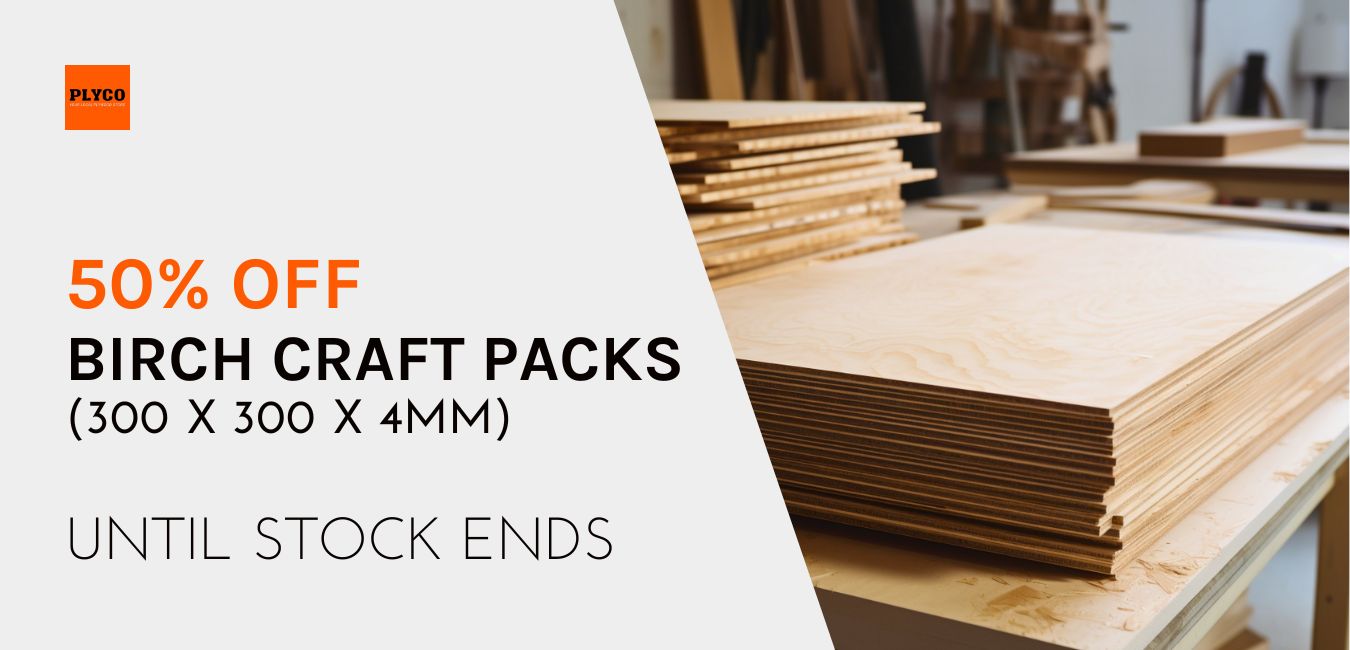 Plyco's Birch Laserply Craft Pack sale available online only
