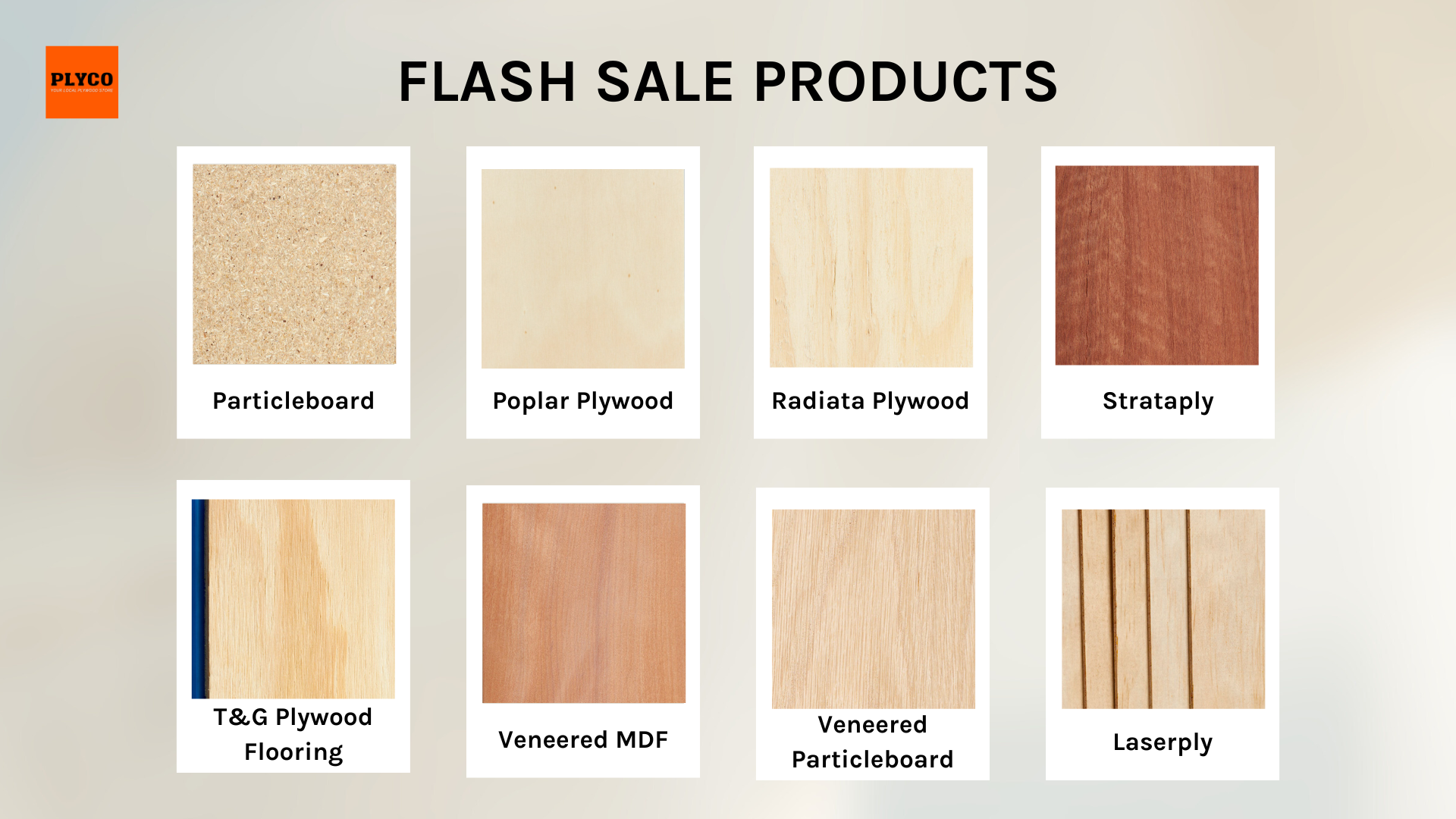 Extended list of most poplar available products available for discount during Plyco's Black Friday Sale