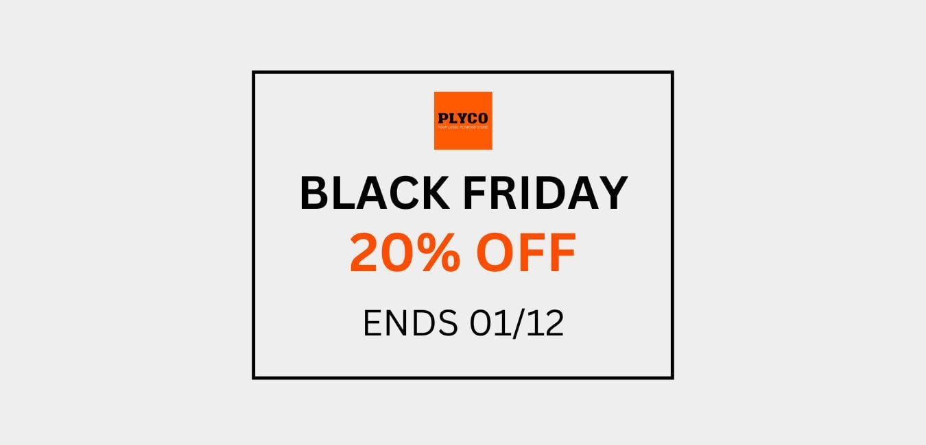 Promotional image showing Plyco's Black Friday Sale offer