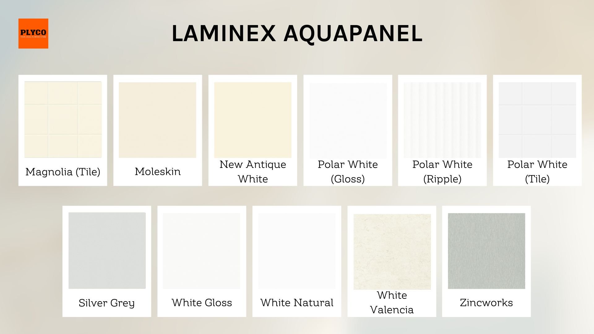 Full range of Laminex Aquapanels available to buy online at Plyco