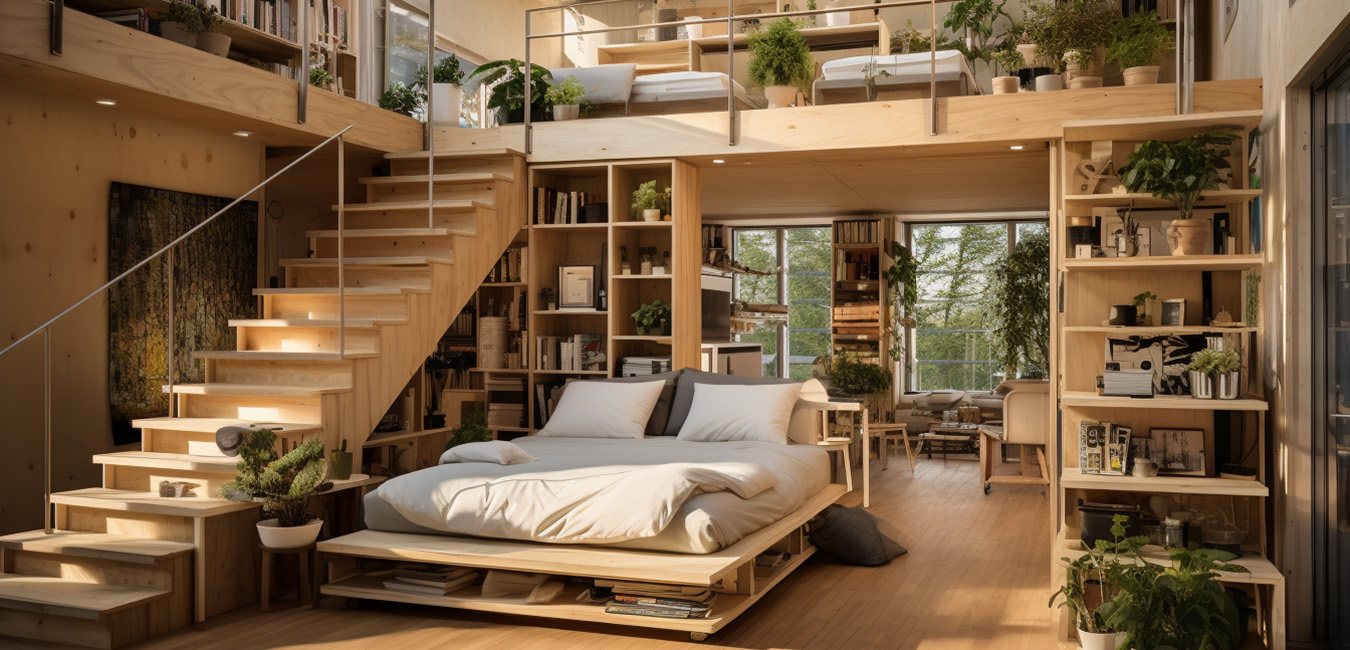 Another incredible bedroom mezzanine featuring Plyco's 25mm F11 Hardwood Plywood Flooring