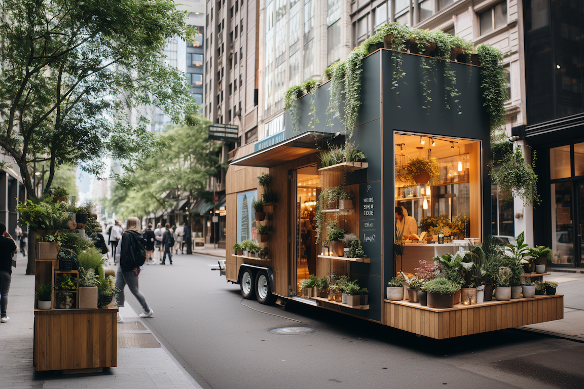 Portable shop fitting inspiration from local Australian plywood supplier, Plyco