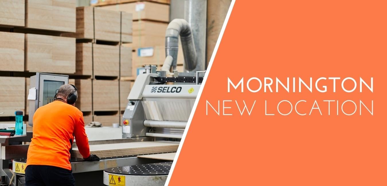 Victorian plywood supplier Plyco's new Selco Beam Saw in their Mornington warehouse in 2021