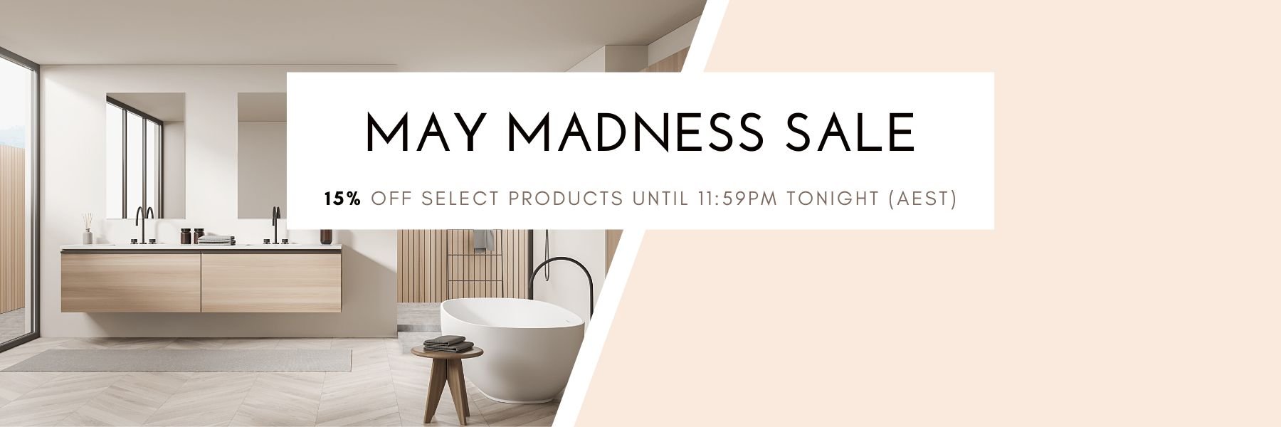 15% off select products during the May Madness Sale at Plyco online