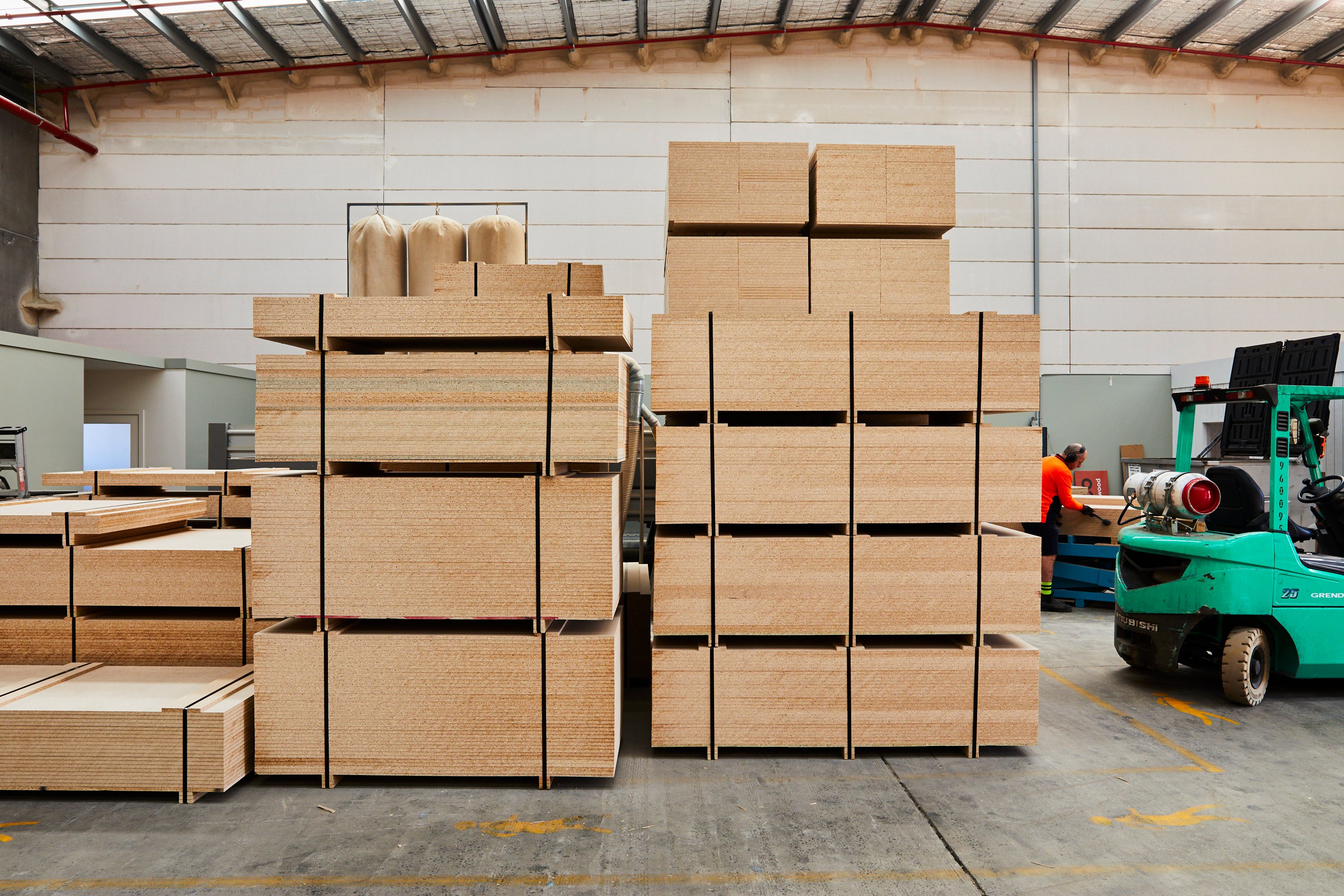 Particleboard and CD Structural plywood stored at plywood supplier Plyco Mornington's warehouse