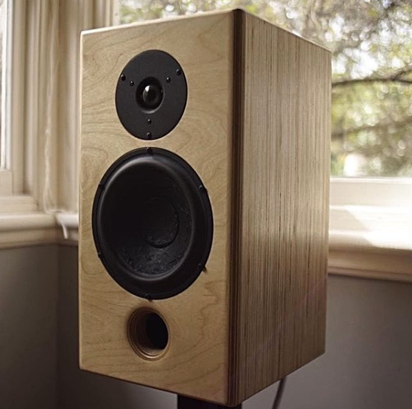The Coffee Machinist's speaker system built with Plyco's Birch Plywood