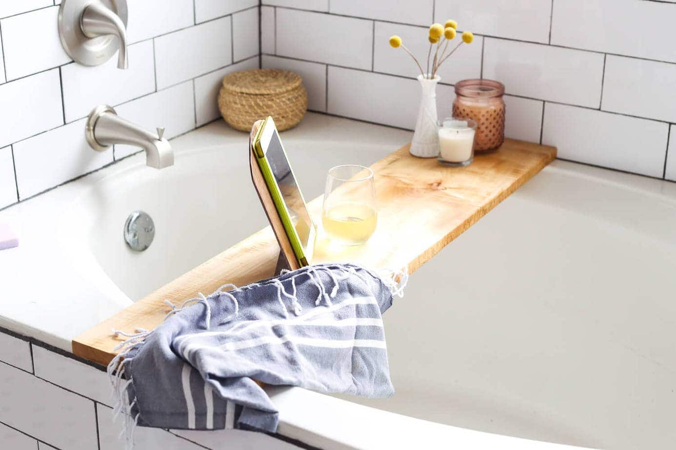 diy bathtub tray