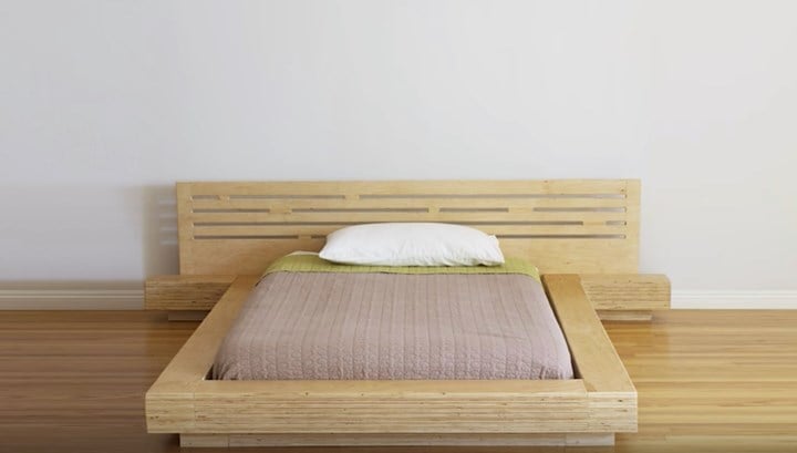 plywood bed frame