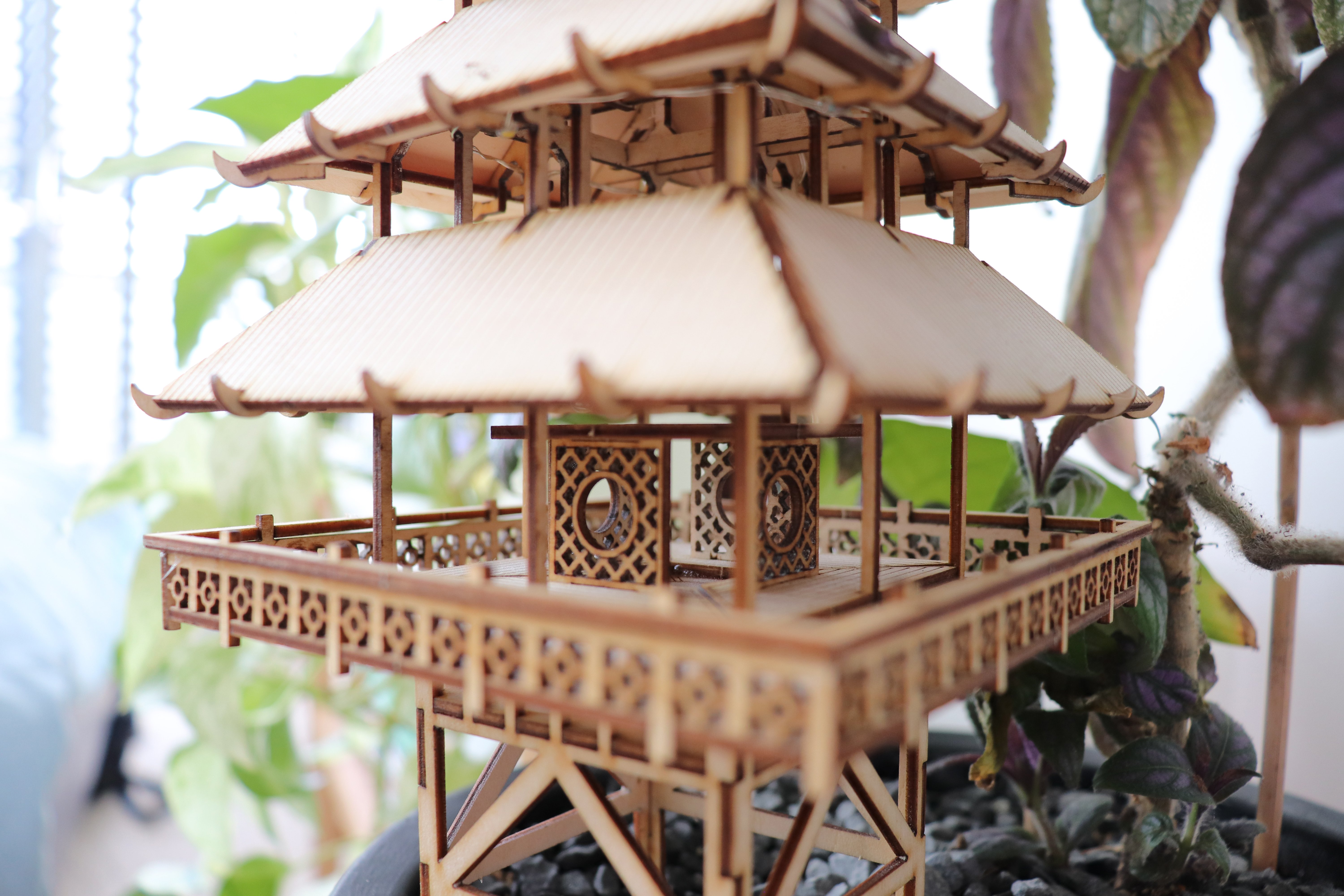 laser plywood treehouse